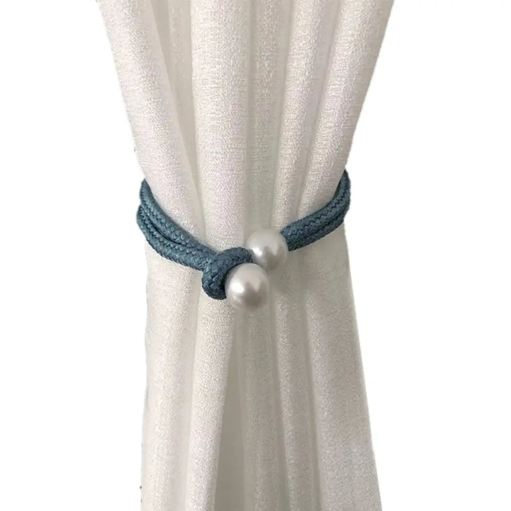boucles rideau coton moderne rose bleu gris jaune blanc ornement