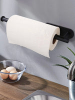porte serviettes papier adhésif moderne rayures fines beige clair salle bains accessoire rangement rouleaux