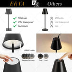 Lampe de chevet sans fil allumée en ambiance tamisée