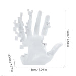 statue main blanc texture lisse moderne abstraite résine opaque bracelet chaîne deco salon