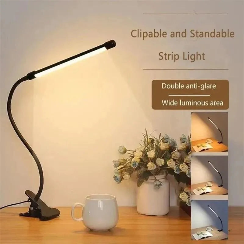 lampe led réglable usb couleurs protection yeux moderne minimaliste blanc noir
