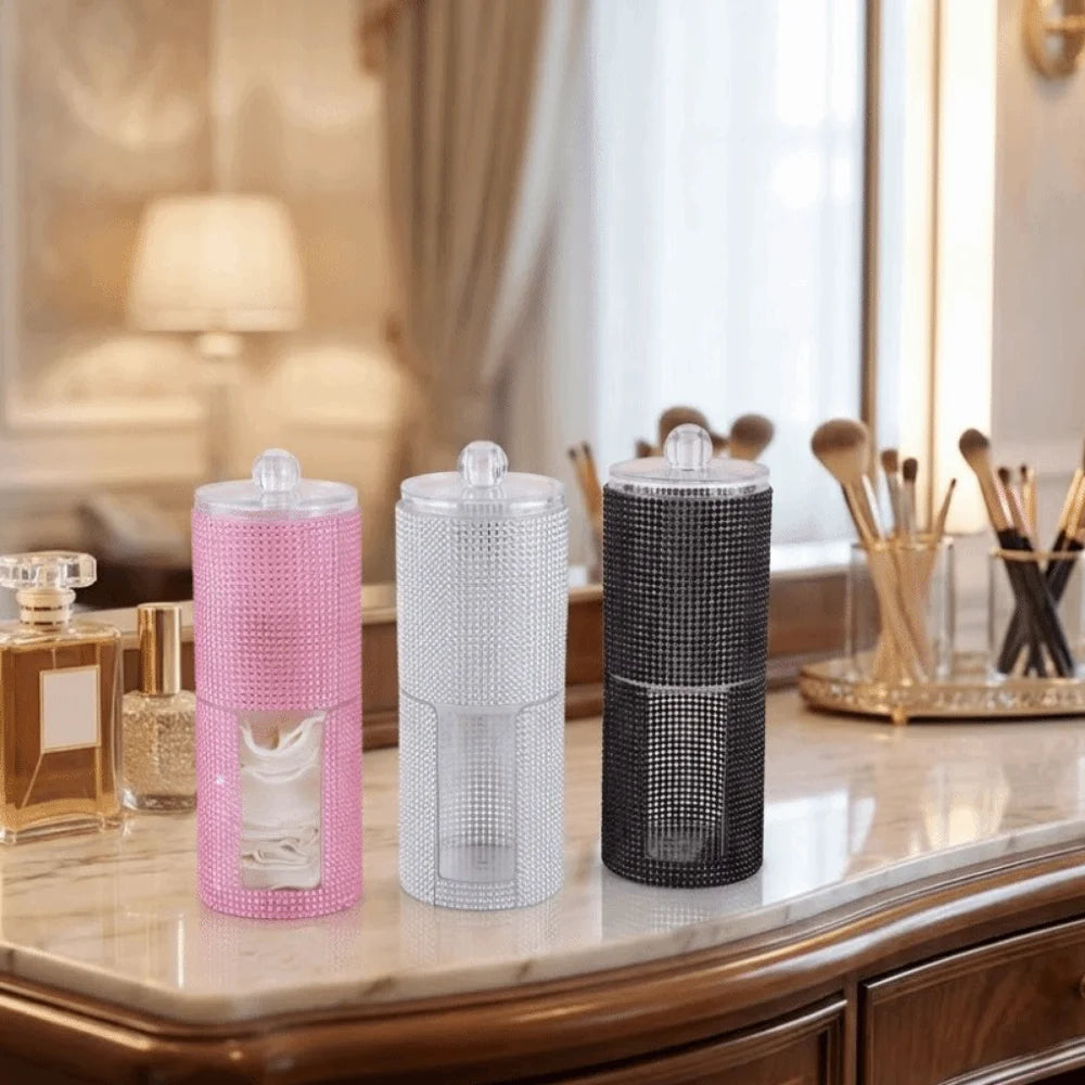 flacon parfum moderne strass transparent rose argent kaki rouge élégant papier toilette réutilisable plastique