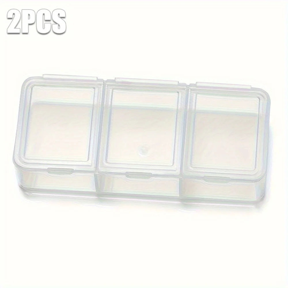 boîte bijoux transparente bleue rose pratique compartiments motifs floraux clips