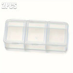 boîte bijoux transparente bleue rose pratique compartiments motifs floraux clips
