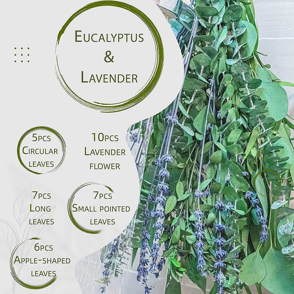 bouquet fleurs séchées naturel eucalyptus lavande vert jaune violet décoration intérieure bohème rustique
