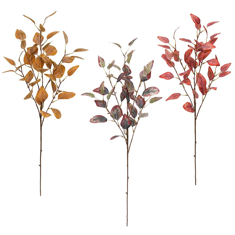 décoration automnale branches feuilles naturelles or rouge vert extérieur mariage fête