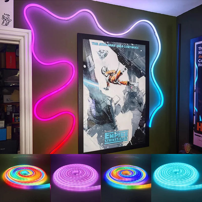 ruban led multicolore réticulé moderne 3m 5v rgbic flexible chambre salon télécommande
