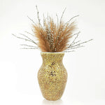 vase décoration intérieure moderne mosaïque multicolore doré argenté table chambre entree