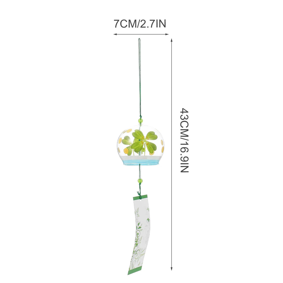 décoration éolienne verre japonaise mobiles éoliens floraux trèfle suspendus porte balcon jardin