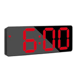 horloge murale numérique moderne LED noir blanc température date alarme télécommande