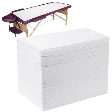 serviettes jetables blancs non tissées simples tables massage 100 pièces
