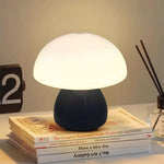 lampe table led champignon blanc noir moderne charge tactile usb chambre coucher minimaliste