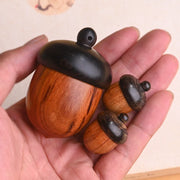 boîtes rangement bois glands décor intérieur élégance rustique naturel trou fixation unique