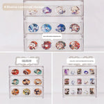 porte cartes anti poussière acrylique transparent personnages animés moderne rangement bijoux accessoiressealed dustproof