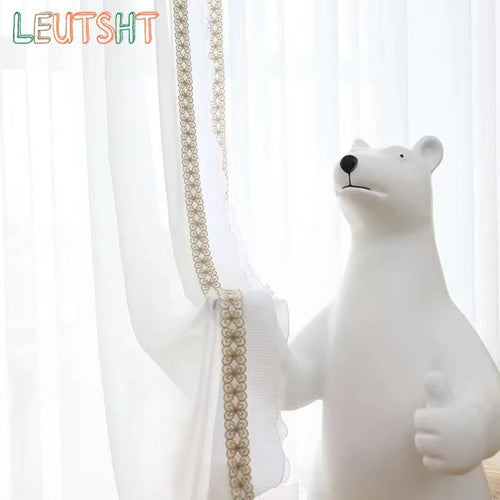 rideau plissé beige motif floral doré opaque chambre moderne polyester tassel personnalisation haut gamme