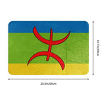 Tapis d'entrée polyester motif berbère multicolore