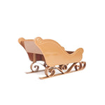 décoration noël traîneau rouge vert marron scroll moderne cadeau ornement opaque classique
