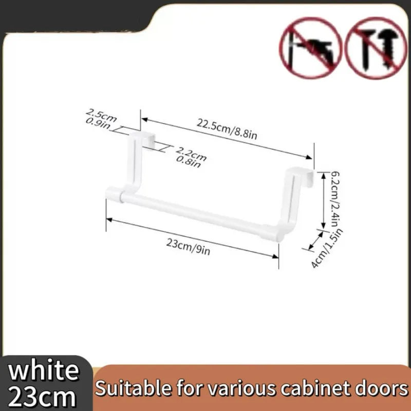 porte serviettes acier inoxydable étagère cuisine noir lisse moderne clips 23cm 36cm