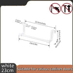 porte serviettes acier inoxydable étagère cuisine noir lisse moderne clips 23cm 36cm