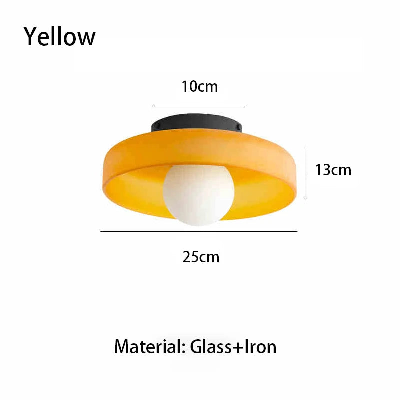 lampe moderne vert orange noir brillante 10cm 13cm 25cm led quotidienne