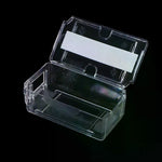 boîte rangement bijoux transparente moderne clips tapis protection deux sections