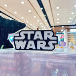 veilleuse led star wars logo lumineux noir blanc lettres relief opacité classique