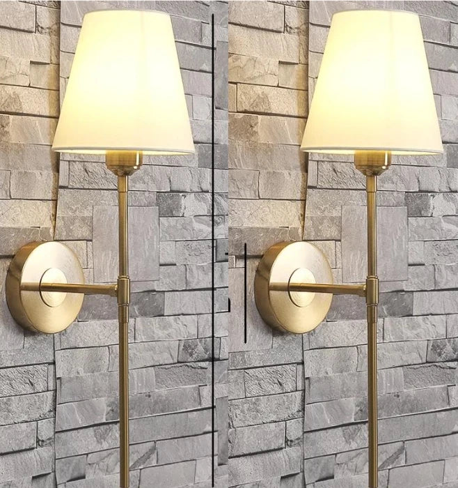 appliques murales modernes abat jour tissu led or blanc gris bleu jaune minimaliste fixées