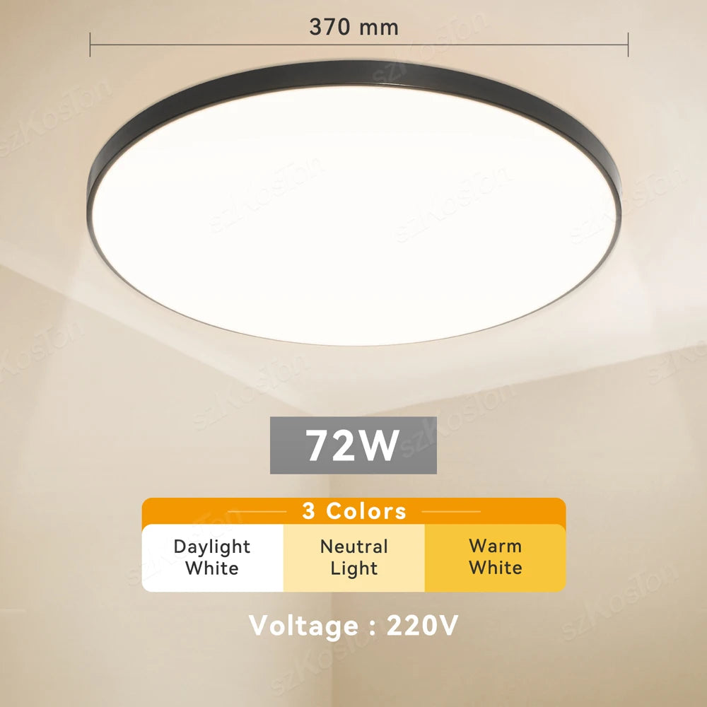 plafonnier led moderne blanc 37cm 2492000 flux lumineux cuisine chambre salon salle bain