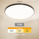 plafonnier led moderne blanc 37cm 2492000 flux lumineux cuisine chambre salon salle bain