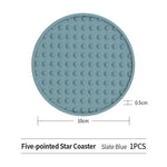 sous verres perforés moderne vert clair rose bleu noir respectueux environnement anneaux métalliques set