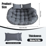 coussin suspendu gris quilted moderne imperméable anti uv doux respirant 150x100cm