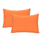 taies d'oreiller polyester coton motif uni bleu marine orange gris moderne fixations pack coussins