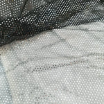 tissu polyester noir points dorés tulle transparent moderne élégant occasion fête largeur