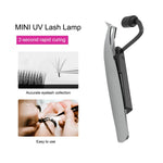 lampe uv led rechargeable noir rose clair clips tweezers intégrés application cils moderne pratique
