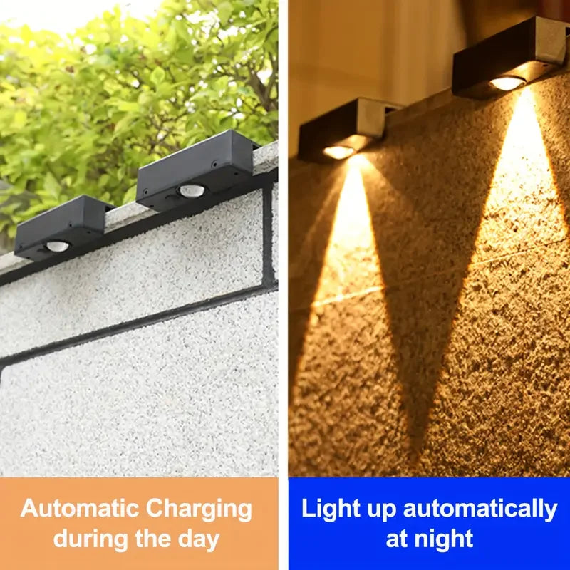 éclairage solaire moderne appliques murales noires ip65 led oeilletsextérieur autonomes