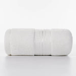 serviettes bain coton absorbantes douces rose clair gris blanc beige bleu marine rayures dorées