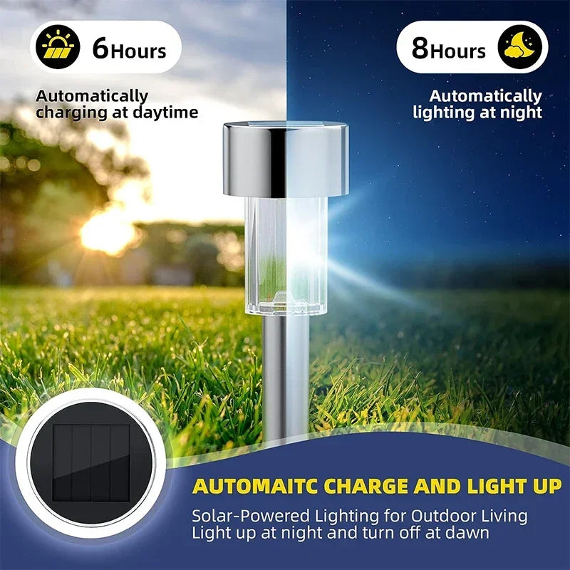 lumière solaire jardin argentée moderne autonome ip44 abs decorationextérieurvacances