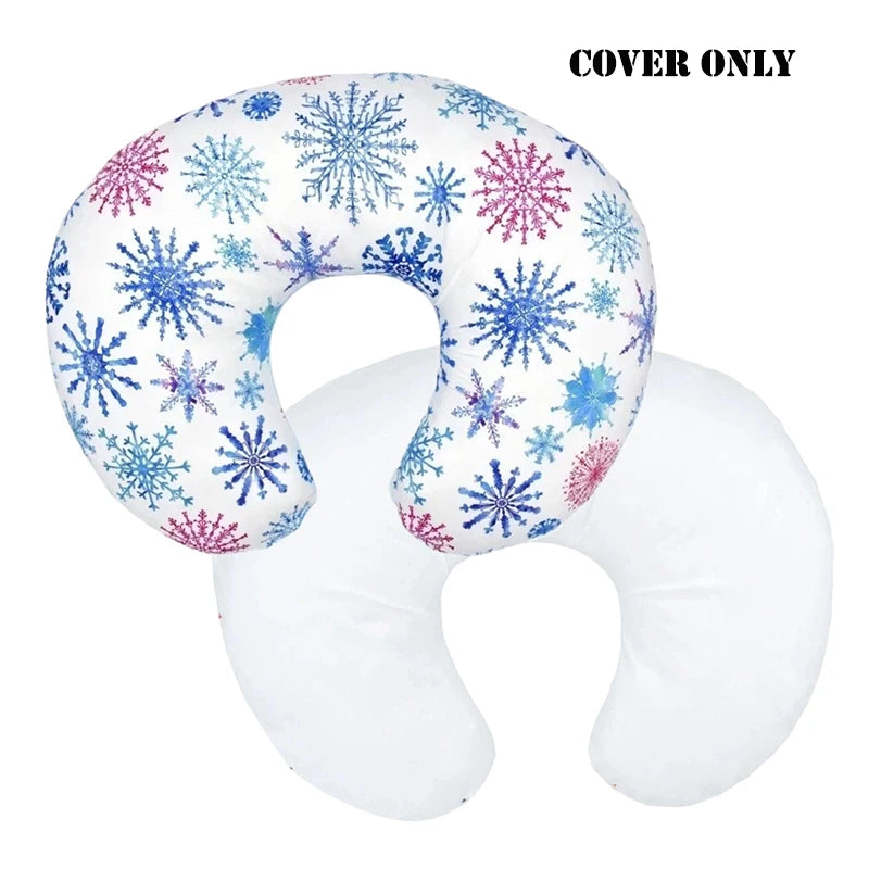 housse coussin allaitement bébé imprimé animal ours renard arbres feuilles moderne blanc unisexe ans