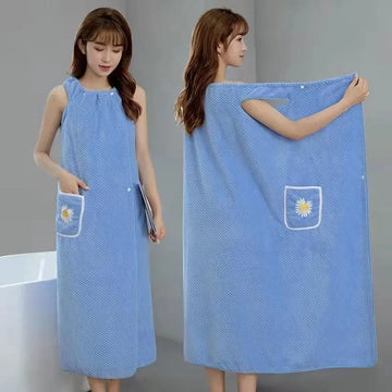 serviette bain microfibre séchage rapide rose verte violet bleu motif fleurs blanches plage spa