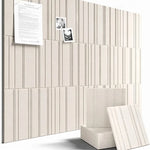 panneaux décoratifs feutre rayures verticales moderne adhésif 30cm 30cm 12 pièces