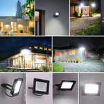 projecteur led moderne noir ip66 extérieur mur capteur mouvement interrupteurs rotatifs adjustableSENSORES