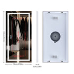 miroir courtoisie led blanc mural moderne notes musicales violettes affichage numérique