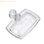 support savon transparent moderne adhésif salle bain organisation produit plat lisse