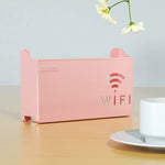 cache récepteur wifi gris rose moderne rayures horizontales clips latéraux minimaliste