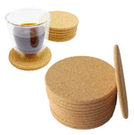 tapis sous verres marron clair naturels minimaliste respectueux environnement 100mm 90mm rond decoration table