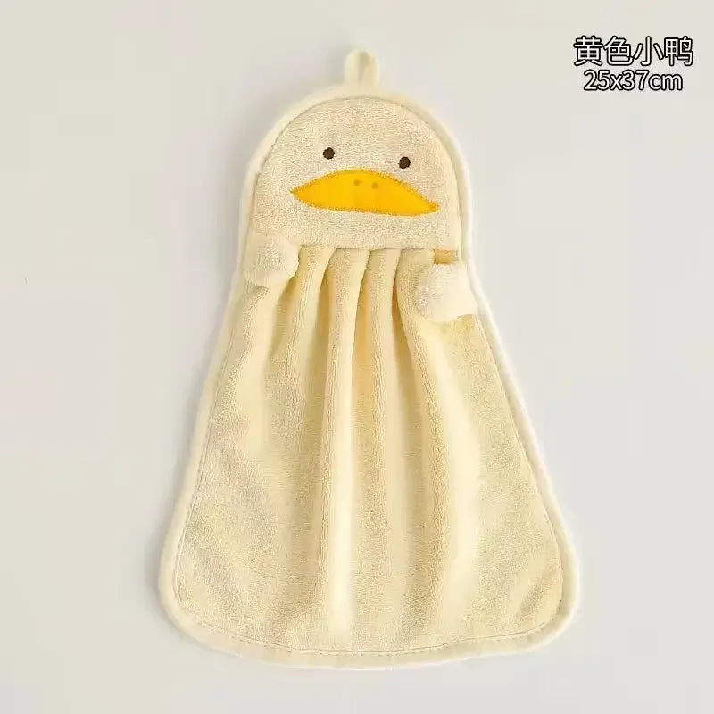 serviette bain rapide polaire animée oiseau canard blanc jaune rose opaques mignon crochetée