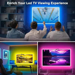 ruban led multicolore moderne clips télécommande adaptateur usb led tv ambilightRGBOptimal