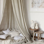 tente lit bébé bohème coton lin rose rouille beige gris blanc