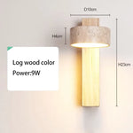 lampe murale moderne bois abat jour motif naturel interrupteur chaîne éclairage cuisine led minimaliste