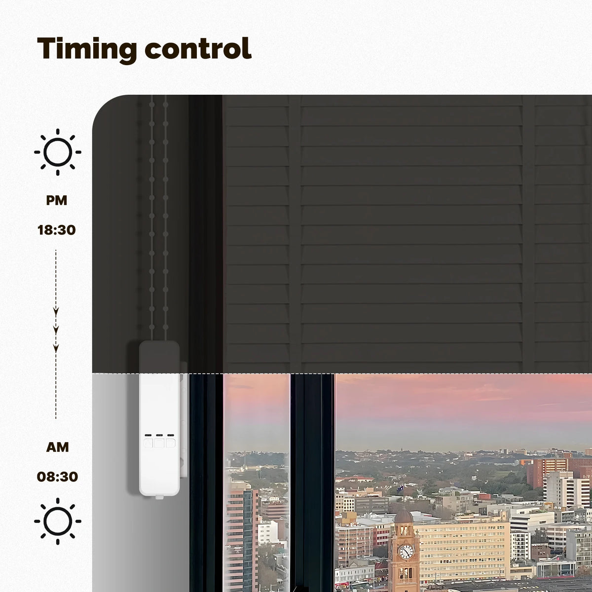 rideau électrique intelligent zigbee motorisation chainne blanc moderne controle application alexa googlehome